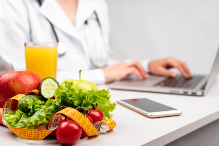healthy-food-with-blurred-nutritionist-scaled